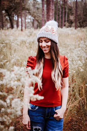 CROCHET PATTERN + VIDEO Pine Fair Isle Hat Pattern, Baby to Adult Men's Sizes, Top Down Colorwork Pattern, Crochet Beanie Colorwork