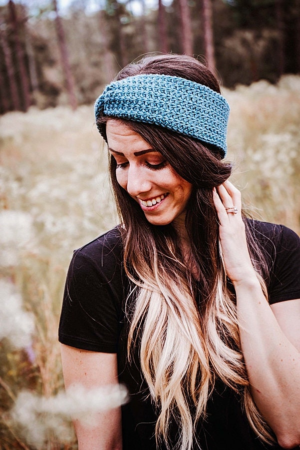 CROCHET PATTERN + VIDEO Easy Crochet Headband Earwarmer Pattern Easy Adjustable Sizing With Video Tutorial Headband Pattern Crochet Pattern
