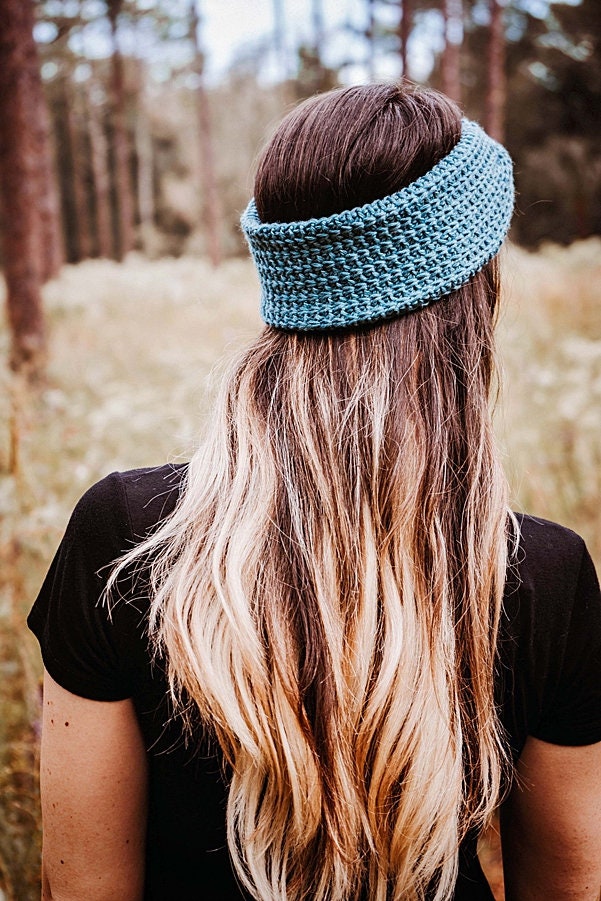 CROCHET PATTERN + VIDEO Easy Crochet Headband Earwarmer Pattern Easy Adjustable Sizing With Video Tutorial Headband Pattern Crochet Pattern