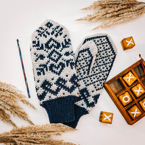 CROCHET PATTERN Traditional Fair Isle Crochet Mitten Pattern, One Size Crochet Pattern, Winter Glove Mitten Accessories