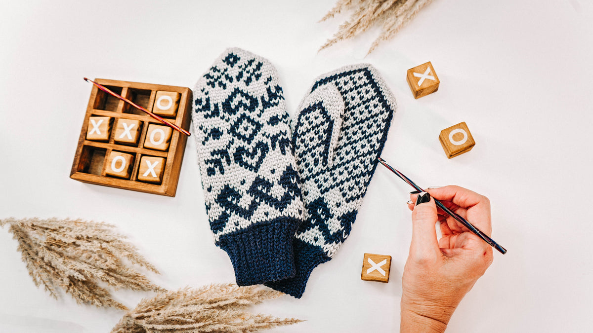 CROCHET PATTERN Traditional Fair Isle Crochet Mitten Pattern, One Size Crochet Pattern, Winter Glove Mitten Accessories