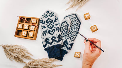 CROCHET PATTERN Traditional Fair Isle Crochet Mitten Pattern, One Size Crochet Pattern, Winter Glove Mitten Accessories