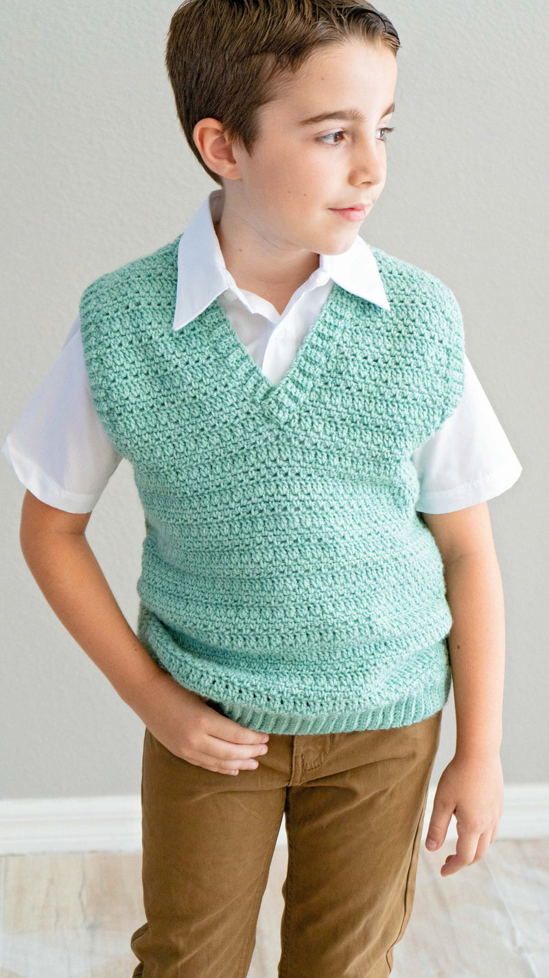CROCHET PATTERN + VIDEO Heatherly Crochet Vest Instant Download Pdf Pattern, Child- Adult sizes, Crochet Pattern