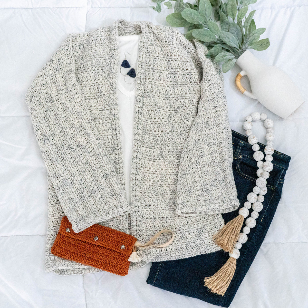 CROCHET PATTERN + VIDEO Get Comfy Cardigan Crochet Pattern, xs-5x sizes, Cardigan Crochet Pattern, Video Tutorial Incl. Crop or Long Cardi.
