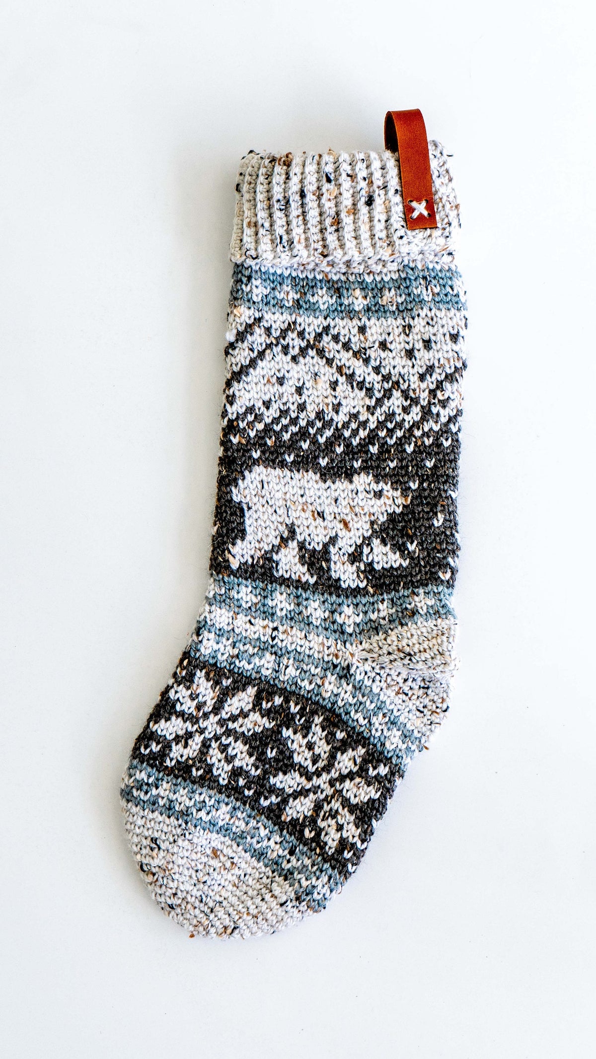 CROCHET PATTERN Polar Bear Stroll Crochet Stocking Pattern Plus Charts. Christmas Stocking Holiday Crochet Decor