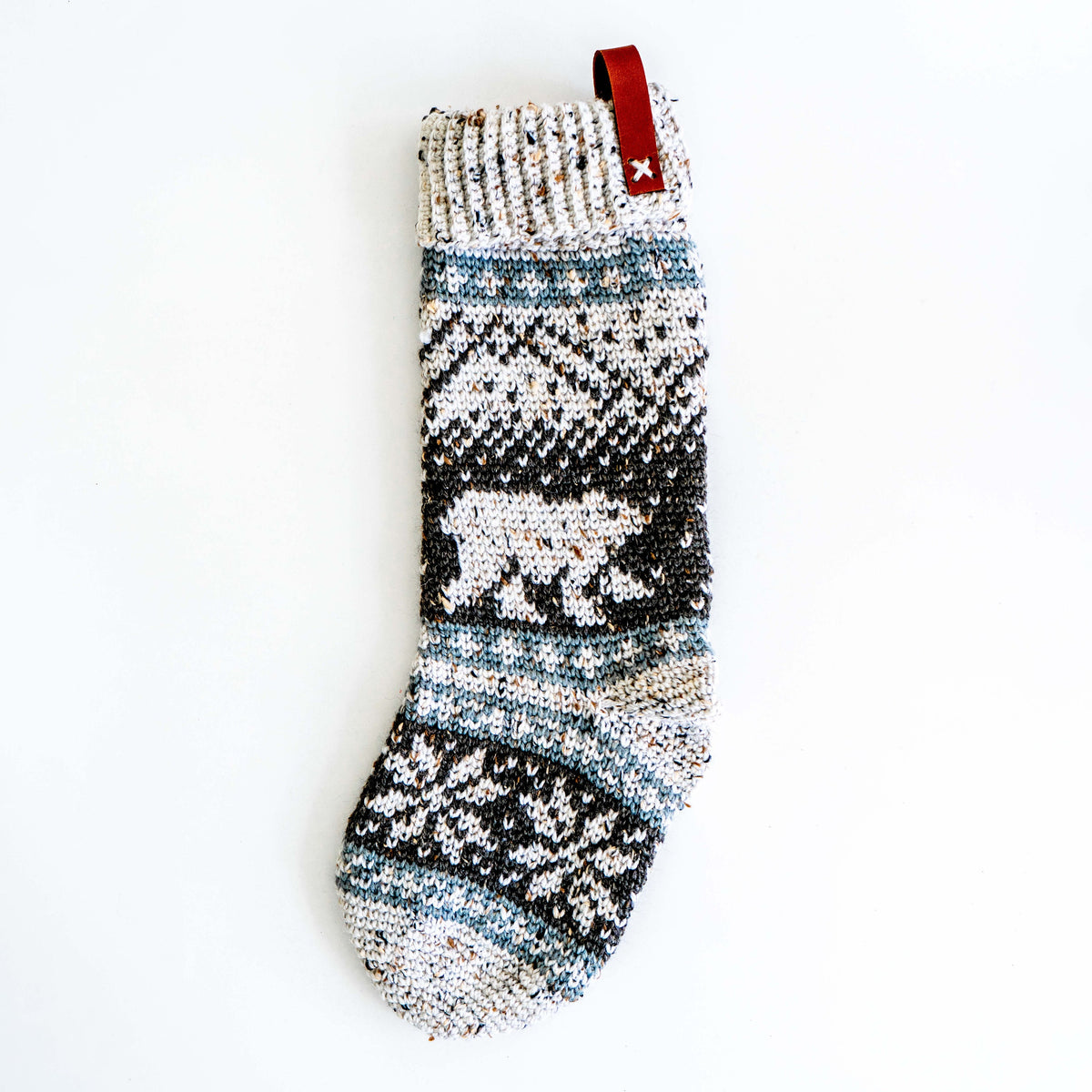 CROCHET PATTERN Polar Bear Stroll Crochet Stocking Pattern Plus Charts. Christmas Stocking Holiday Crochet Decor