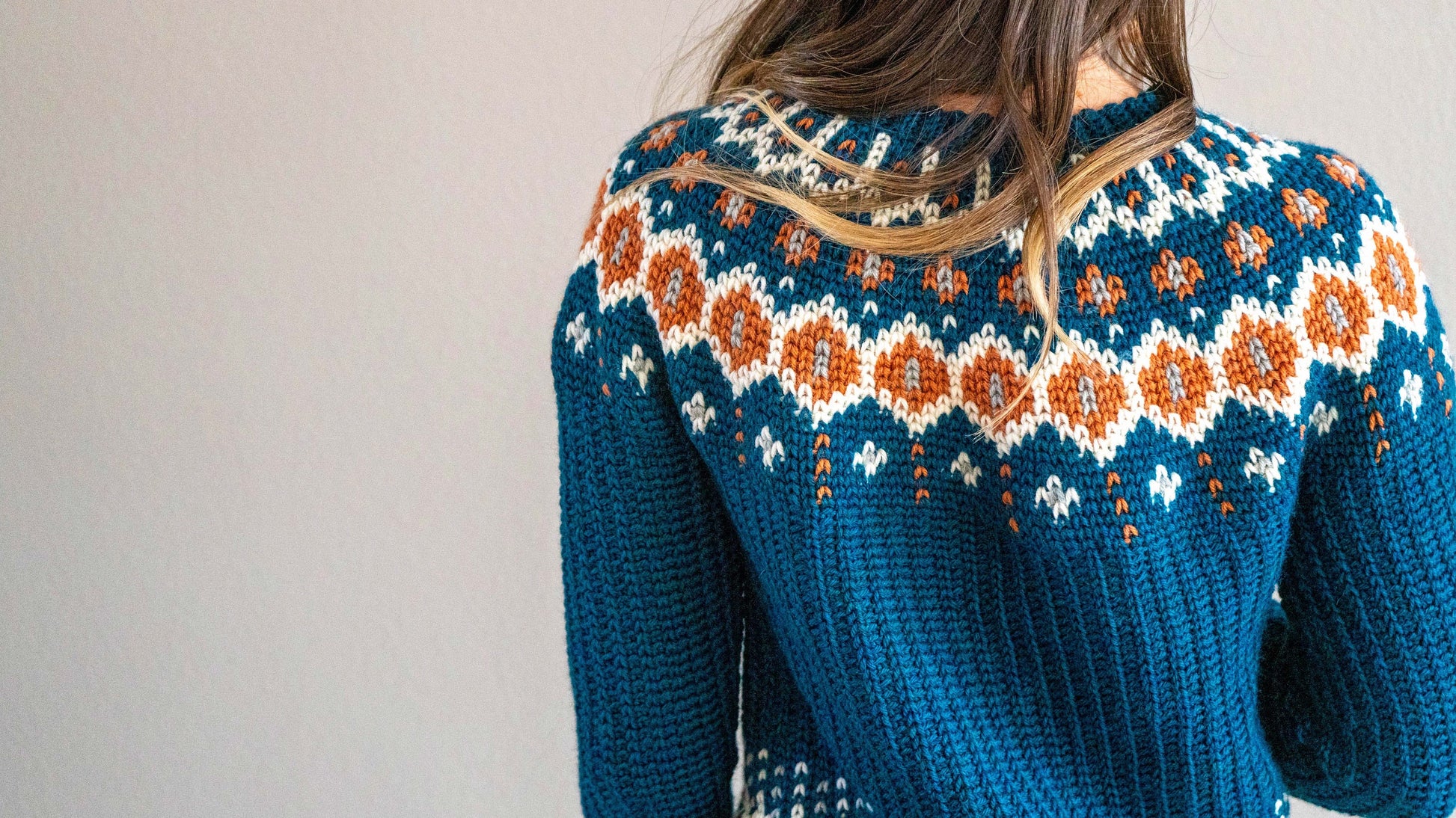 CROCHET PATTERN + VIDEO Fawning over you Colorwork Crochet Sweater, xs to 5X sizes, Pullover Crochet Colorwork Pattern Tutorial