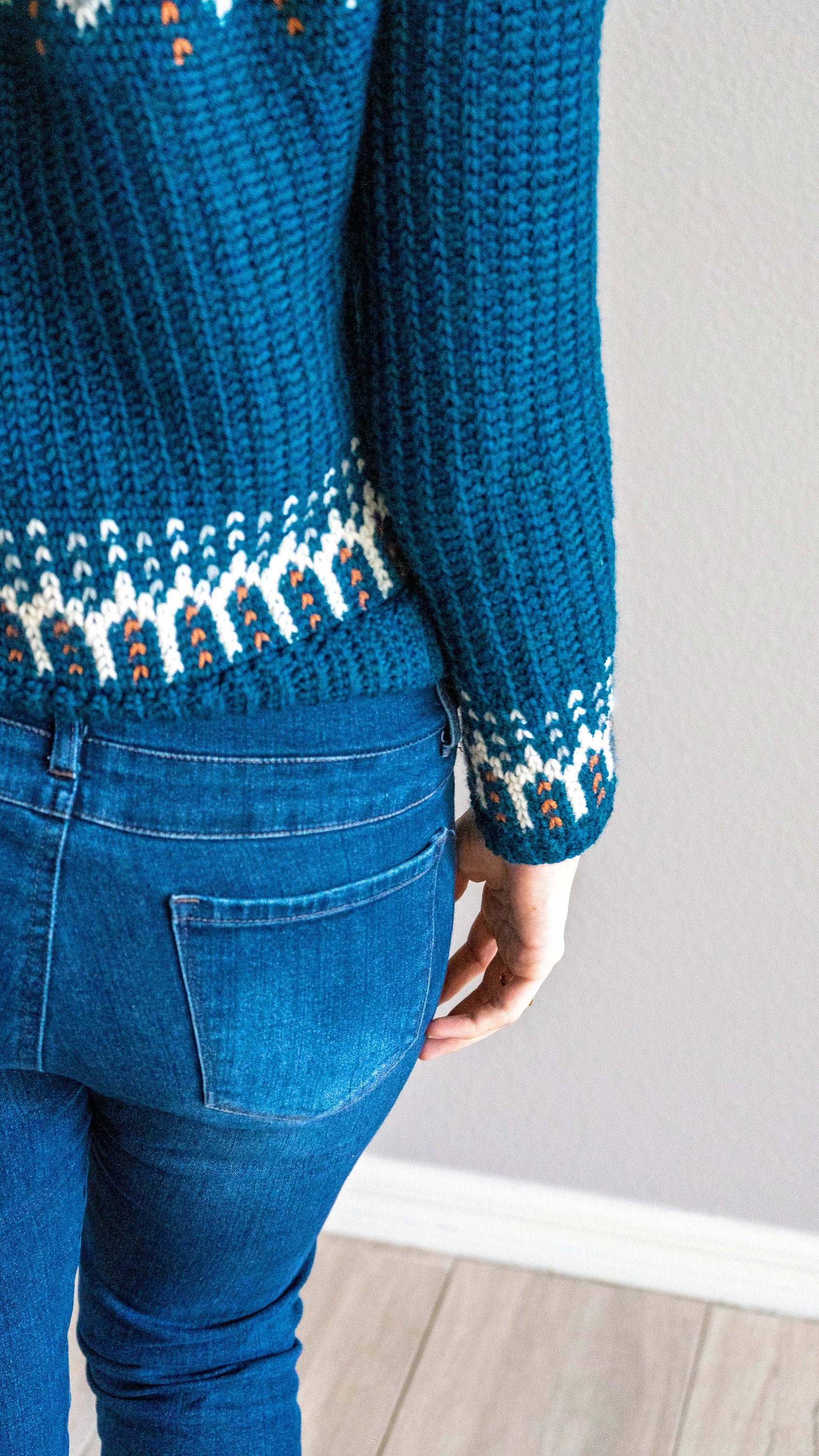 CROCHET PATTERN + VIDEO Fawning over you Colorwork Crochet Sweater, xs to 5X sizes, Pullover Crochet Colorwork Pattern Tutorial