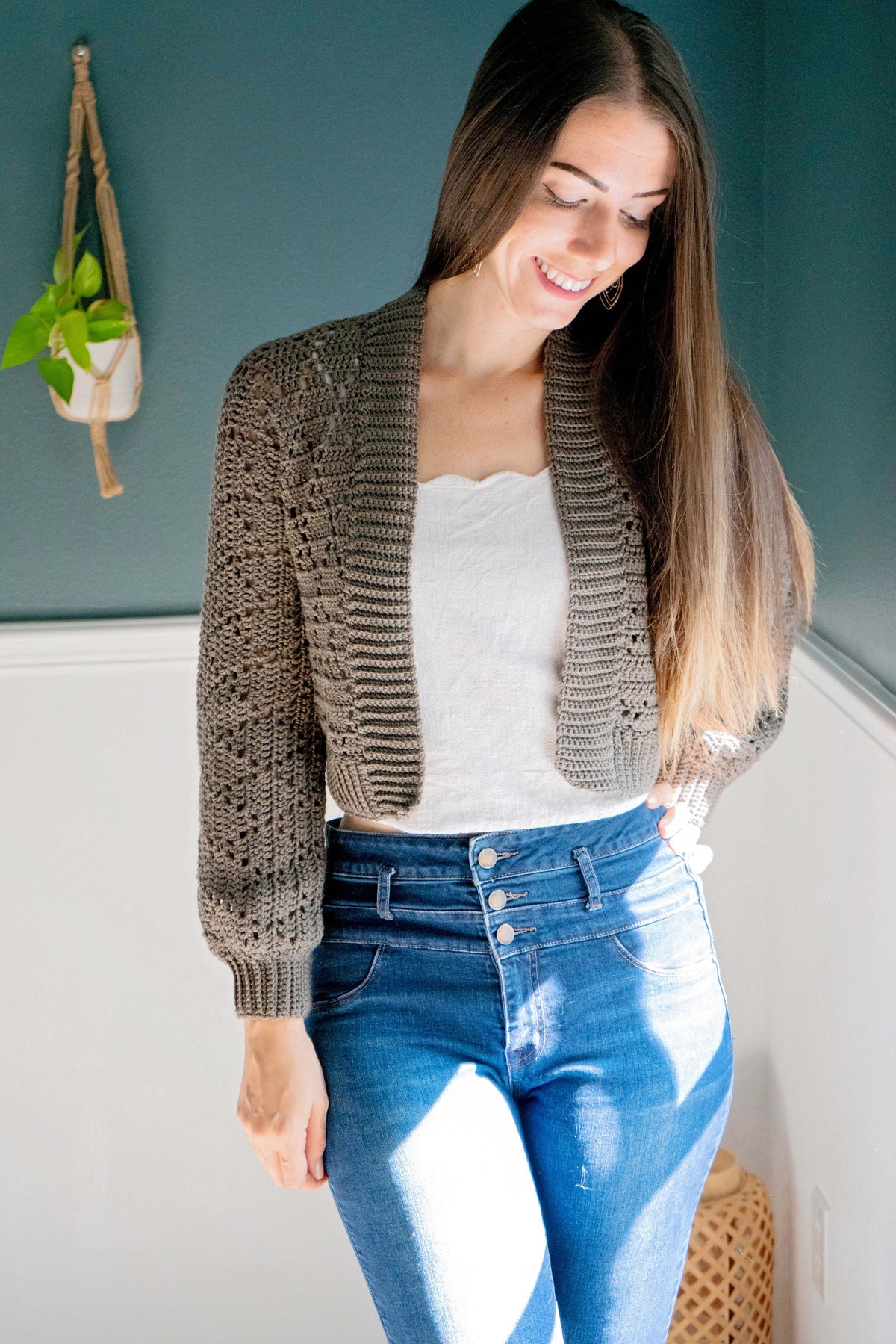 CROCHET PATTERN + VIDEO Diamond Crochet Cardigan, xs to 5x sizes, Open Front Cardigan, Crocheted Flat, Video Tutorial & Charts