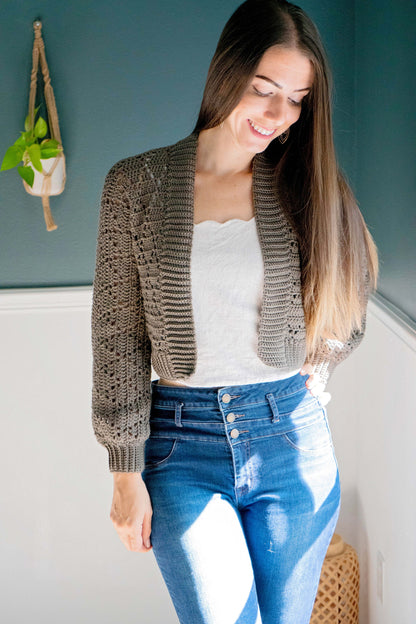 CROCHET PATTERN + VIDEO Diamond Crochet Cardigan, xs to 5x sizes, Open Front Cardigan, Crocheted Flat, Video Tutorial & Charts