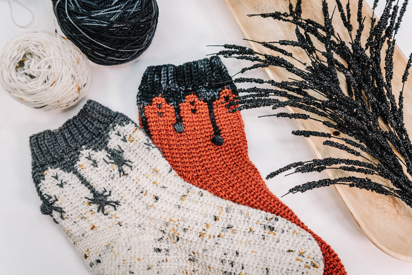 CROCHET PATTERN + VIDEO Creepy Crawly Spider Crochet Sock Pattern, Easy to follow crochet pattern with video, footwear fashion, intermediate