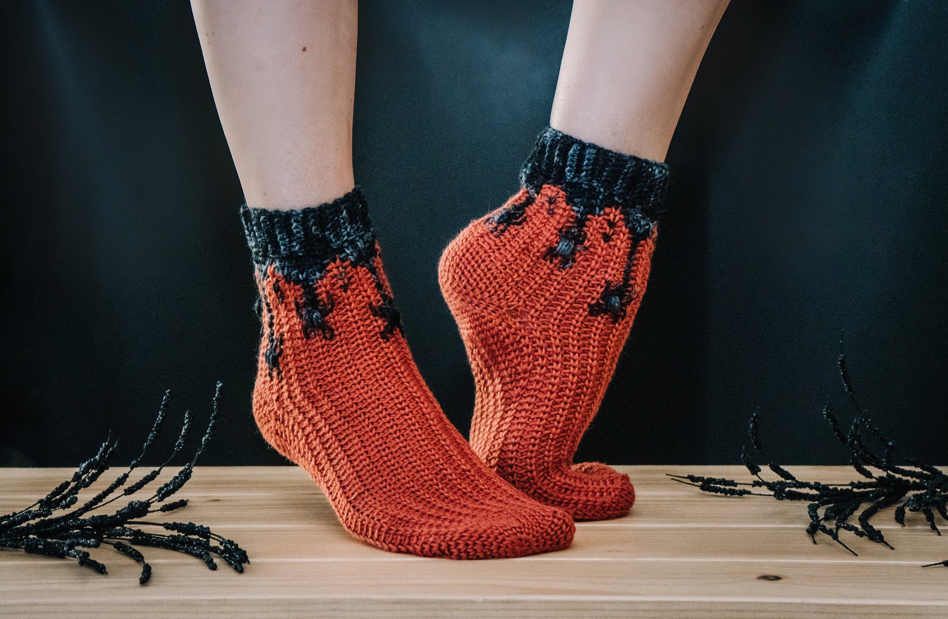 CROCHET PATTERN + VIDEO Creepy Crawly Spider Crochet Sock Pattern, Easy to follow crochet pattern with video, footwear fashion, intermediate