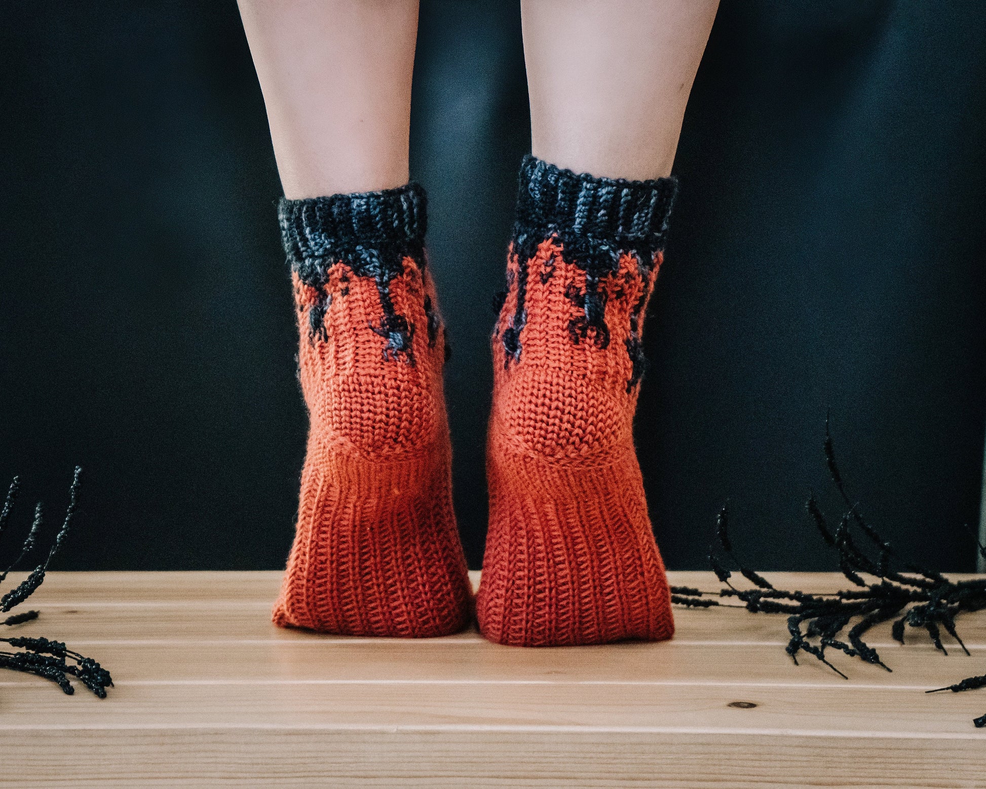 CROCHET PATTERN + VIDEO Creepy Crawly Spider Crochet Sock Pattern, Easy to follow crochet pattern with video, footwear fashion, intermediate