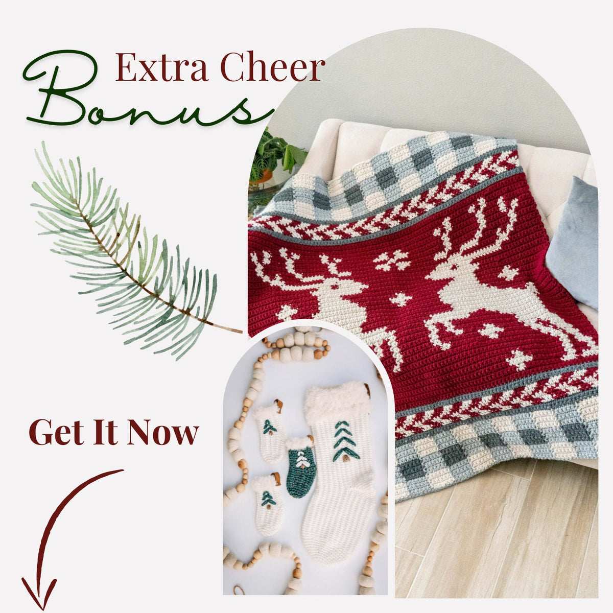 CROCHET PATTERNS + VIDEO Magical Crochet Stitches Holiday Edition Course! Create knit-look stitches with video instructions and Bonuses!