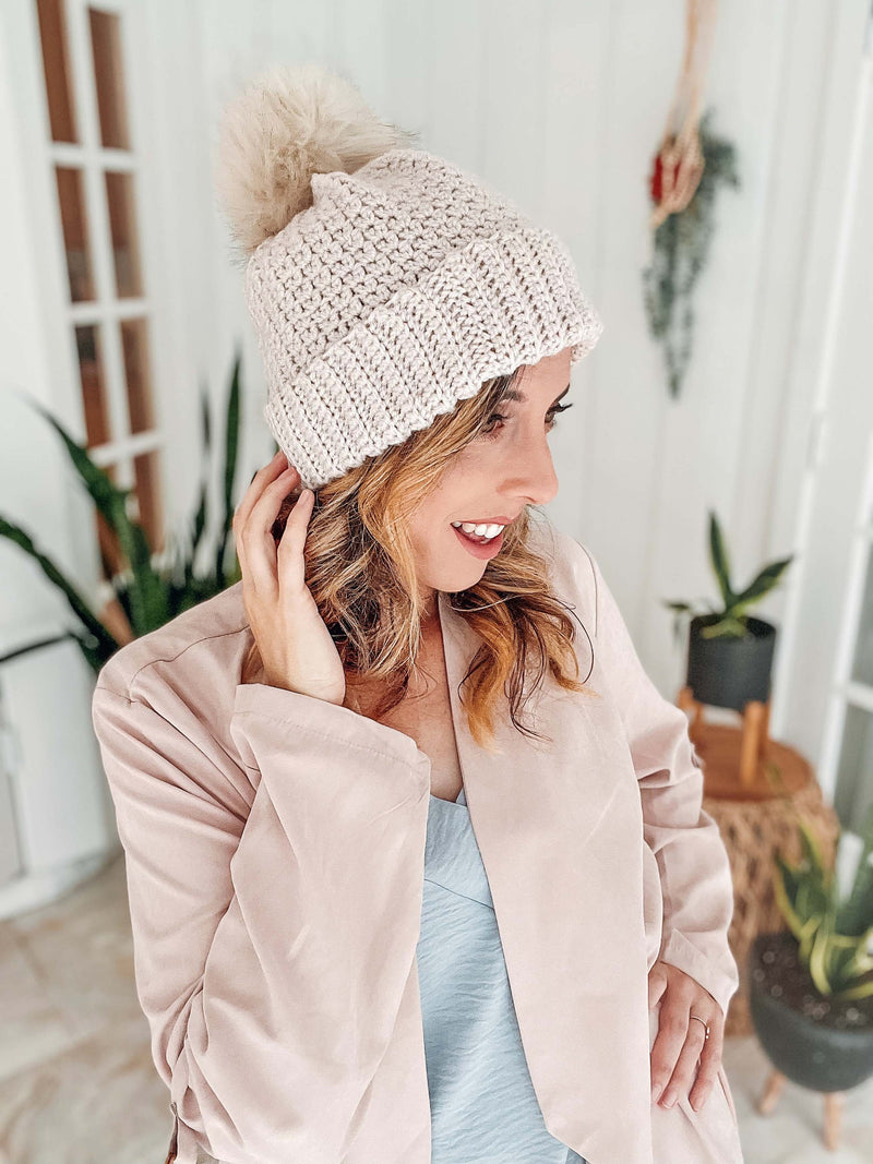 CROCHET PATTERN + VIDEO Create A Cozy Beanie With This Easy Crochet Pattern! Quick and easy crochet hat pattern. Beginner Crochet Pattern.