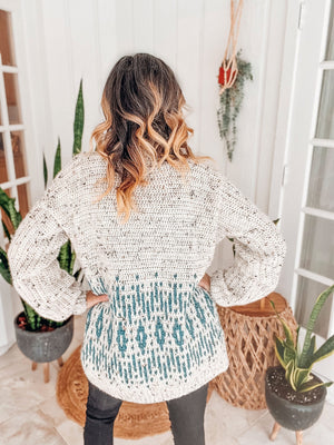 CROCHET PATTERN + VIDEO Learn to Crochet an Incredible Cardigan Using the Mosaic Crochet Technique, Women's Crochet Cardigan Cozy