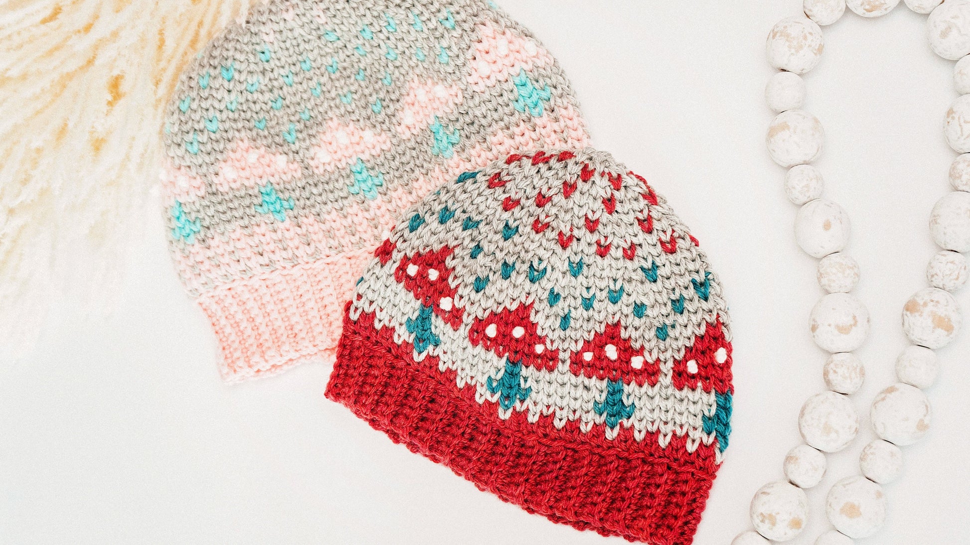 CROCHET PATTERN + VIDEO How To Crochet An Amanita Mushroom Hat Crochet Pattern, Crochet Beanie Sizes Baby to Adult