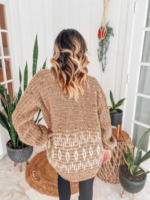 CROCHET PATTERN + VIDEO Learn to Crochet an Incredible Cardigan Using the Mosaic Crochet Technique, Women's Crochet Cardigan Cozy