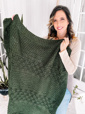CROCHET PATTERN + VIDEO Totally Textured Crochet Blanket Pattern, Instant Pdf Download, 16 Size Options with Video Tutorial