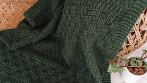 CROCHET PATTERN + VIDEO Totally Textured Crochet Blanket Pattern, Instant Pdf Download, 16 Size Options with Video Tutorial