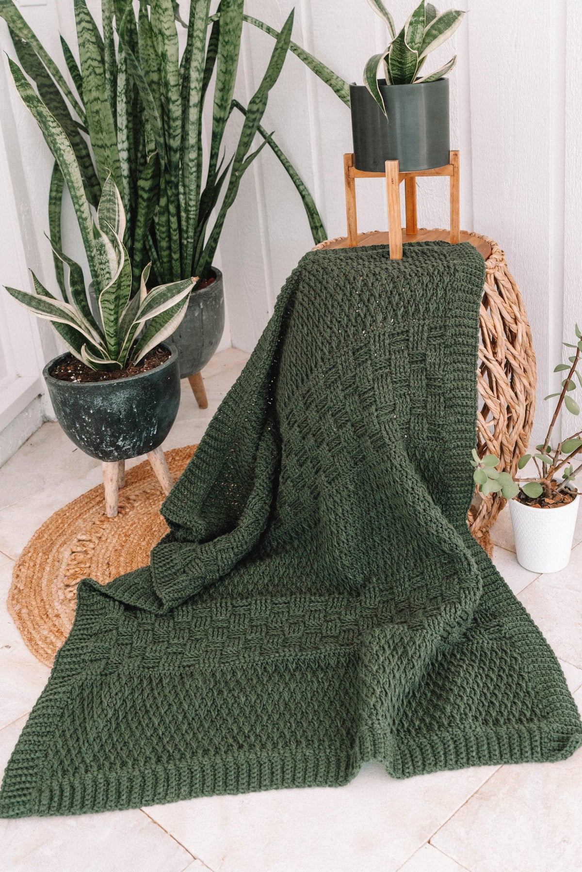 CROCHET PATTERN + VIDEO Totally Textured Crochet Blanket Pattern, Instant Pdf Download, 16 Size Options with Video Tutorial