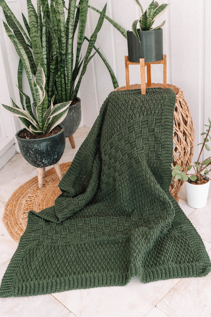 CROCHET PATTERN + VIDEO Totally Textured Crochet Blanket Pattern, Instant Pdf Download, 16 Size Options with Video Tutorial