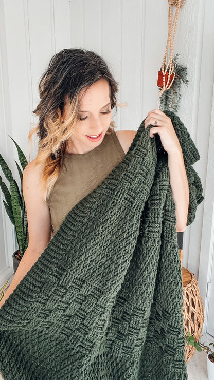 CROCHET PATTERN + VIDEO Totally Textured Crochet Blanket Pattern, Instant Pdf Download, 16 Size Options with Video Tutorial