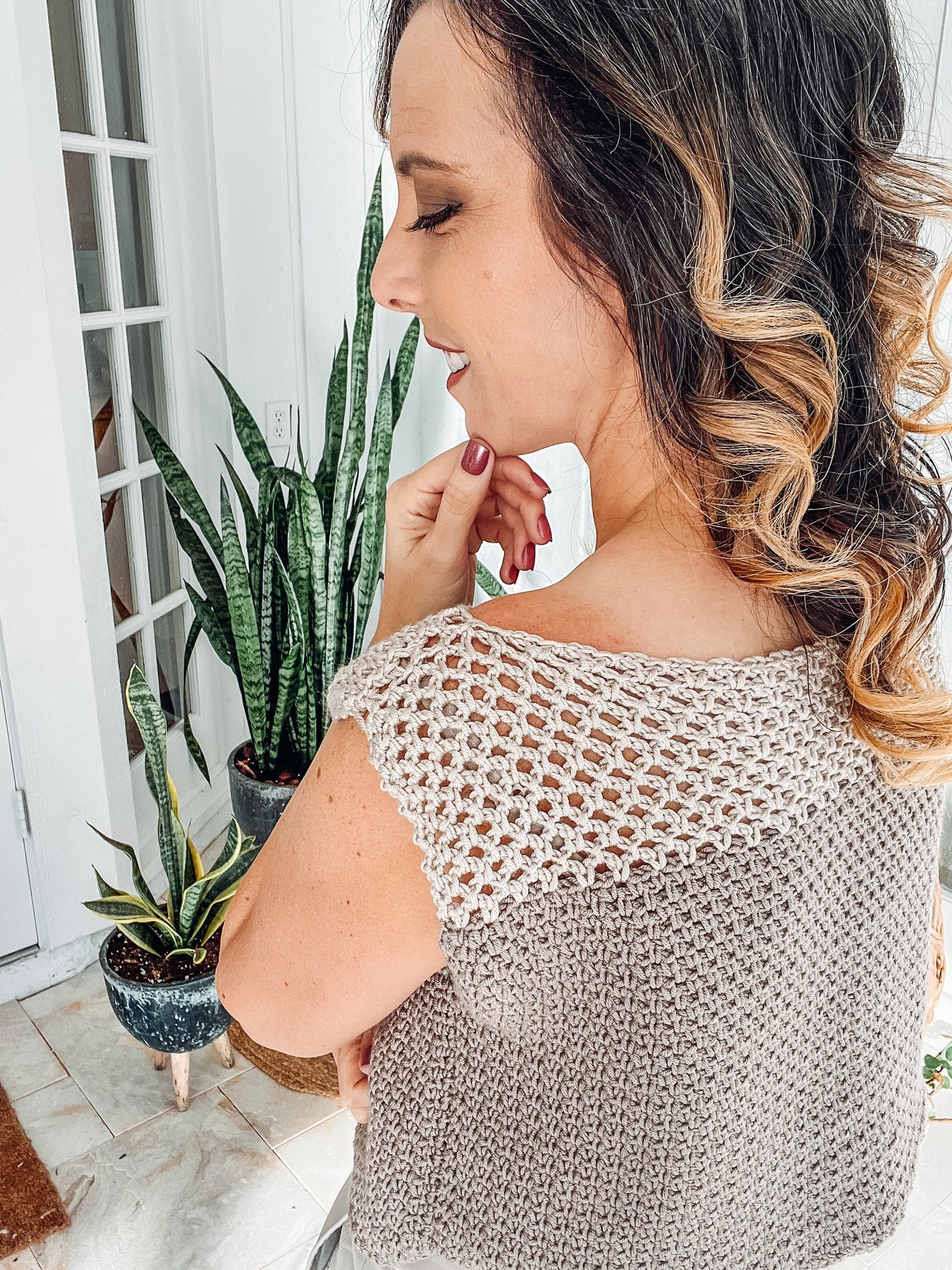 CROCHET PATTERN + VIDEO Summer Beginner Crochet Tank Top Pattern, Instant Download Pdf, Size small-3x, Spring & Summer Womens