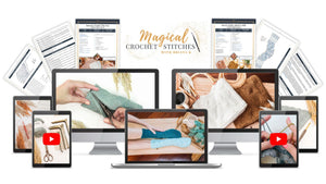 CROCHET PATTERN + VIDEOS Magical Crochet Stitches Course! Create knit-look stitches with video instructions and Bonuses!