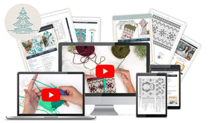 CROCHET PATTERN + VIDEO Create Your Holiday Style Crochet Course, Stocking Charts, Blanket Chart, Crochet Christmas Home Decor