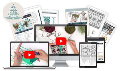 CROCHET PATTERN + VIDEO Create Your Holiday Style Crochet Course, Stocking Charts, Blanket Chart, Crochet Christmas Home Decor