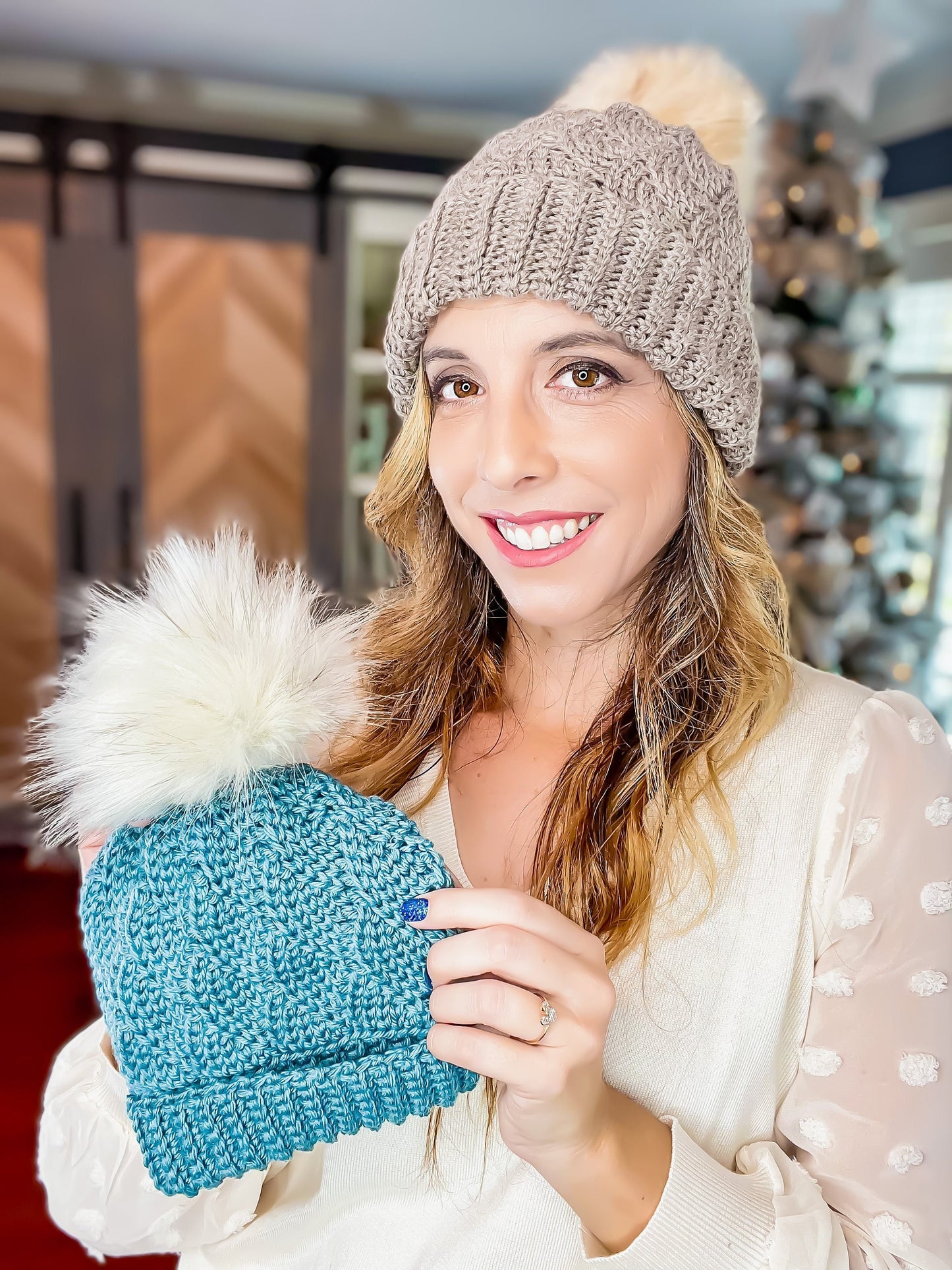 CROCHET PATTERN + VIDEO Enchanted Magical Stitches Crochet Hat Pattern + Video Tutorial, Instant Pdf Download, knit-look crochet stitches.