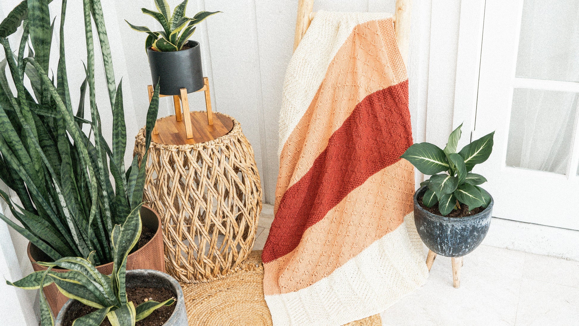 KNIT PATTERN + VIDEO Sampler Textured Knit Blanket, Downloadable Pdf, Learn to Make a Knit Textured Blanket with a Video Tutorial