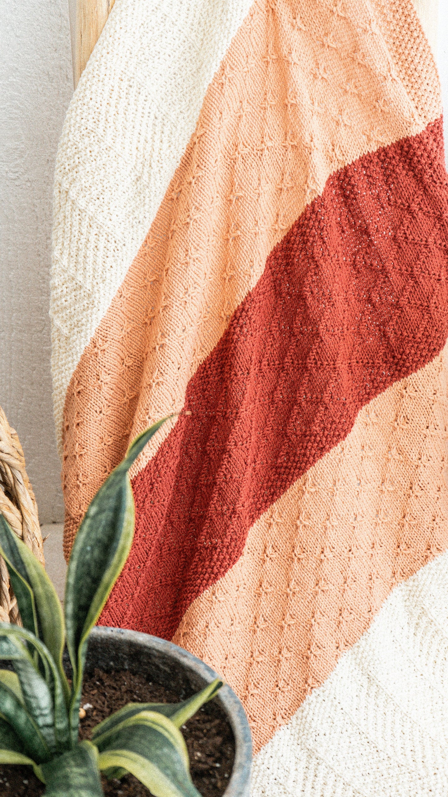 KNIT PATTERN + VIDEO Sampler Textured Knit Blanket, Downloadable Pdf, Learn to Make a Knit Textured Blanket with a Video Tutorial