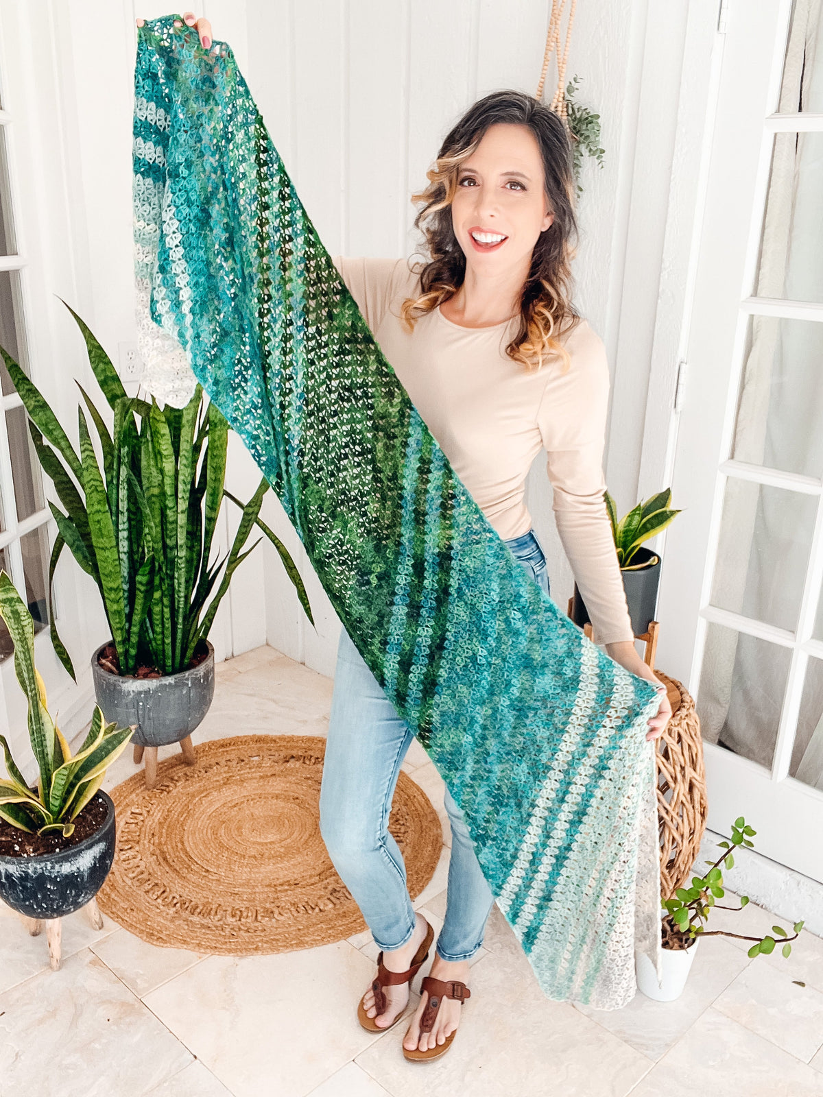 CROCHET PATTERN + VIDEO On The Bias Suzette Shawl - Crochet Pattern Instant Download, One Size Easy Crochet Shawl Pattern Video Tutorial!