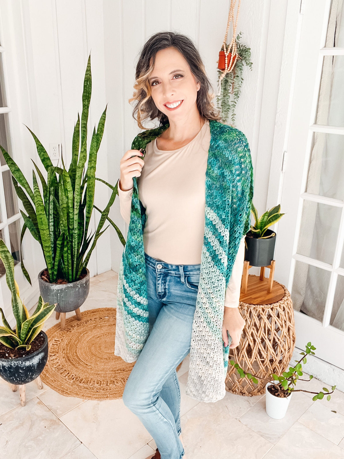 CROCHET PATTERN + VIDEO On The Bias Suzette Shawl - Crochet Pattern Instant Download, One Size Easy Crochet Shawl Pattern Video Tutorial!