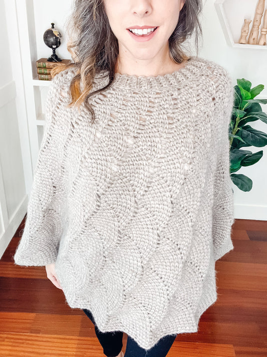 CROCHET PATTERN + VIDEO Enchanted Crochet Poncho, Learn to Make a Crochet Poncho with a Video Tutorial, Crochet Poncho, 3 Sizes Included.