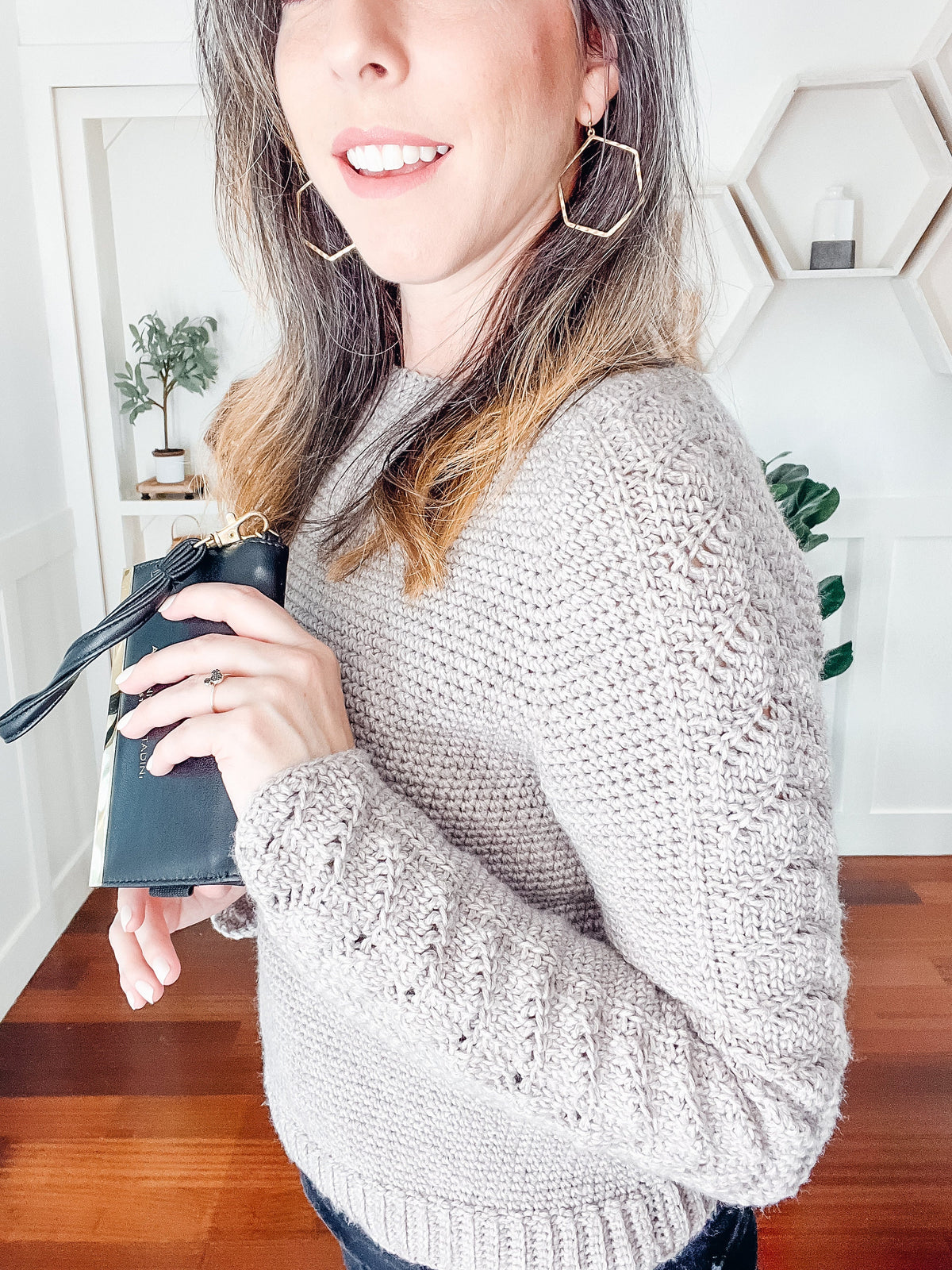 CROCHET PATTERN + VIDEO Lovely Lace Crochet Sweater, Learn to Make a Lace Sleeve Sweater, Crochet Sweater, 9 sizes included.