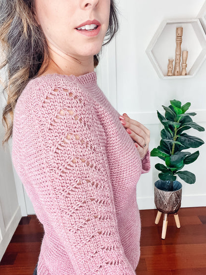 CROCHET PATTERN + VIDEO Lovely Lace Crochet Collection, Make a Sweater or Poncho with Magical Crochet Stitches