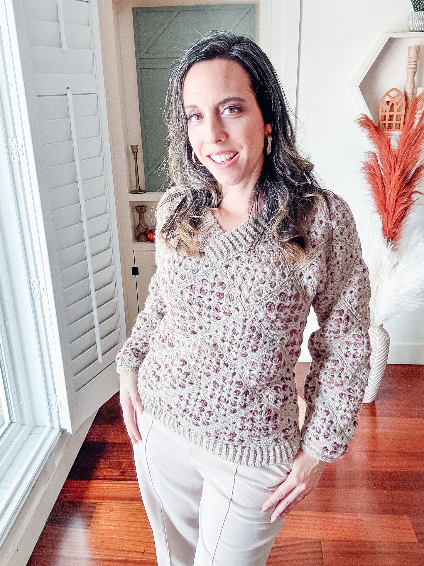 CROCHET PATTERN + VIDEO Crochet Granny Square Cardigan & Sweater Pattern in Sizes xs to 5X and Includes a Video Tutorial + Charts
