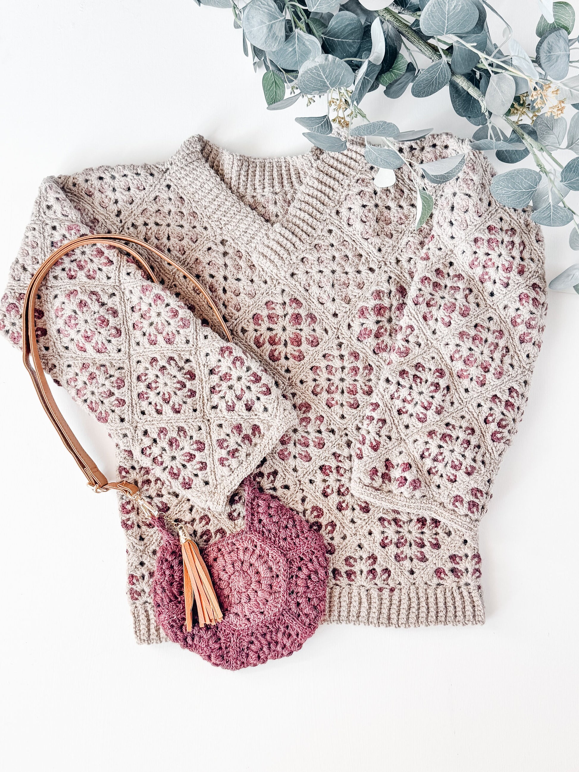 CROCHET PATTERN + VIDEO Crochet Granny Square Cardigan & Sweater Pattern in Sizes xs to 5X and Includes a Video Tutorial + Charts