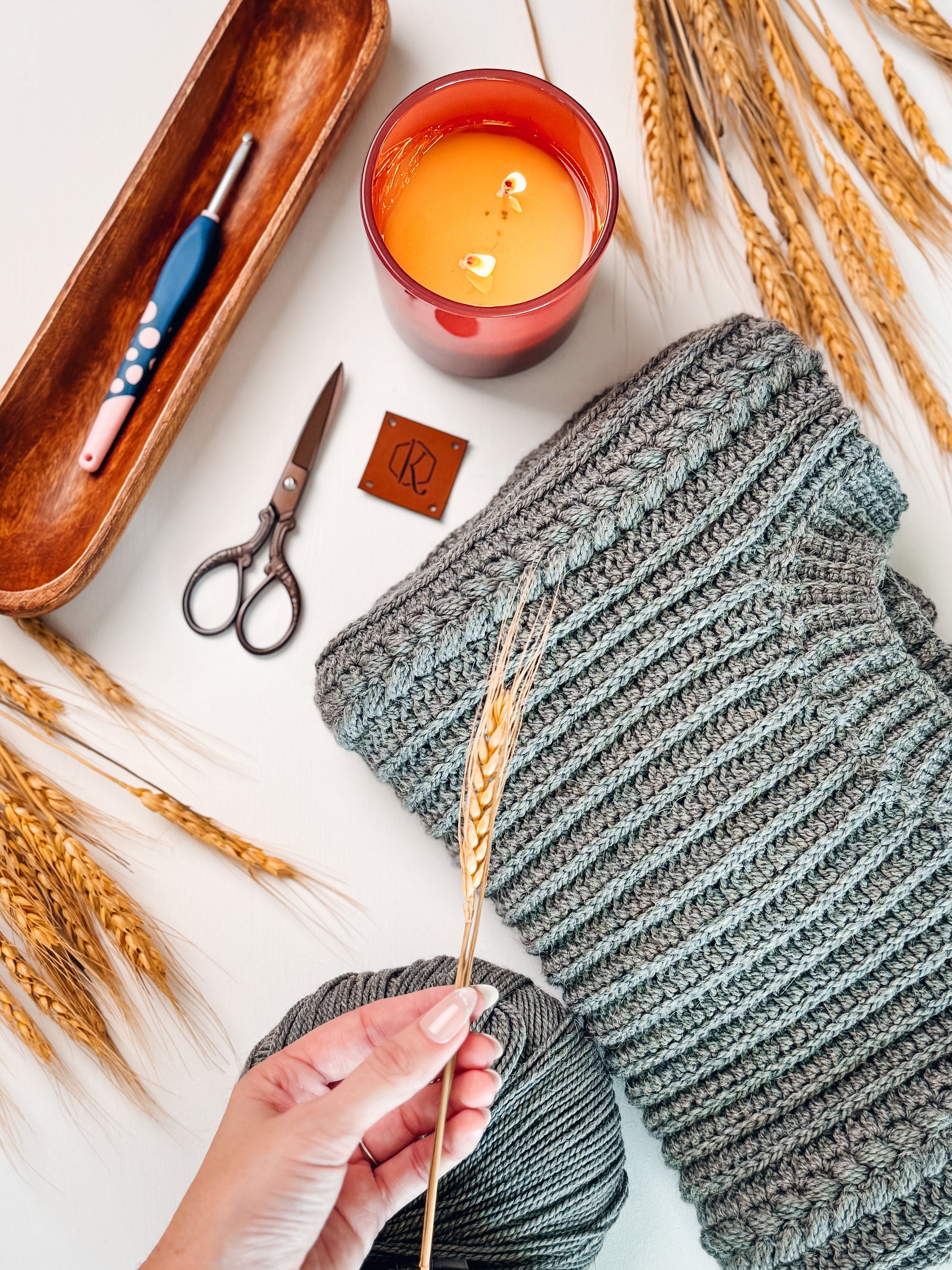 CROCHET PATTERN + VIDEO Autumn Wheat Crochet Sweater Pattern in Sizes xs-5X. Easy Crochet Pattern & Beginner Friendly - Crocheted Flat.