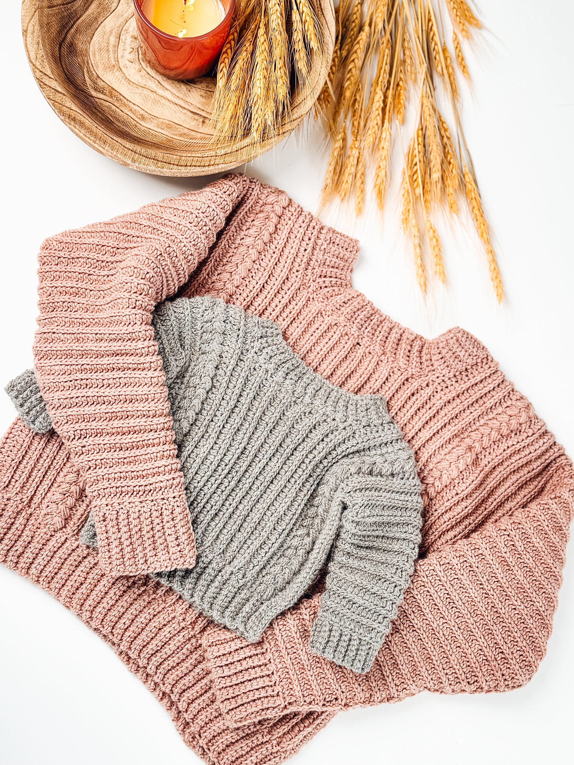 CROCHET PATTERN + VIDEO Autumn Wheat Crochet Baby to Child Sweater Pattern Sizes. Easy Crochet Pattern & Beginner Friendly - Crocheted Flat