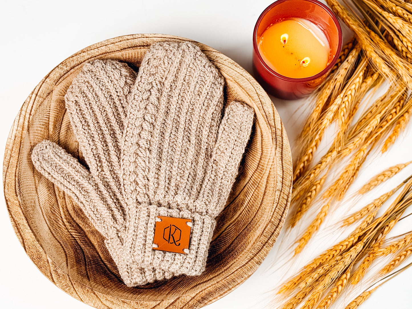 CROCHET PATTERN + VIDEO Autumn Wheat Crochet Mittens in 6 Sizes Newborn to Adult Easy Crochet Pattern & Beginner Friendly - Crocheted Flat