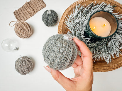 CROCHET PATTERN + VIDEO Autumn Wheat Bauble Ornament Crochet Pattern + Any Size Yarn Guide - Easy & Beginner Friendly Crocheted Flat