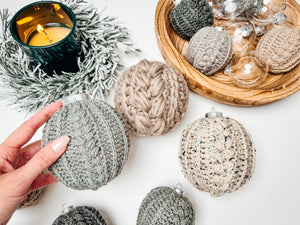 CROCHET PATTERN + VIDEO Autumn Wheat Bauble Ornament Crochet Pattern + Any Size Yarn Guide - Easy & Beginner Friendly Crocheted Flat