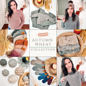 CROCHET PATTERNS + VIDEO Autumn Wheat Crochet Collection Ebook. 5 Crochet Patterns + Guides & Bonuses. Beginner Friendly and Crocheted Flat