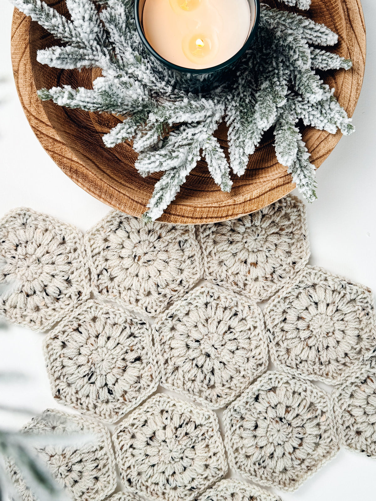 CROCHET PATTERN + VIDEO Festive Granny Hexagon Stocking. Written Instructions and Video Tutorial - Christmas Crochet Stocking. Granny Motif