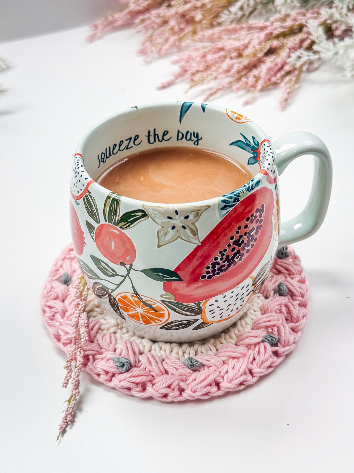 CROCHET PATTERN + VIDEO Crochet Wreath Ornament & Coaster, Christmas Decor, Holiday Decor Crochet Pattern, Spring Crochet Pattern