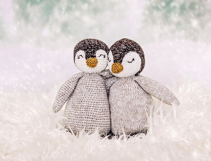 CROCHET PATTERN Penguin Crochet Buddy and Newborn Prop Instant Download, Includes instructions for stuffie buddy, bonnet, and wraps.
